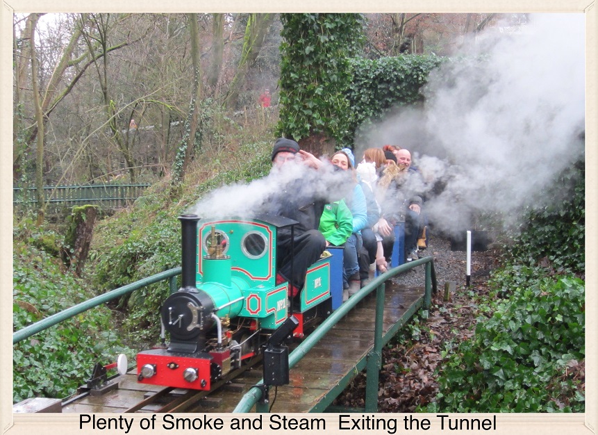 Plenty of Smoke and Steam Exiting the Tunnel.